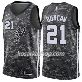 Dres San Antonio Spurs Tim Duncan 21 Nike City Edition Crna Swingman